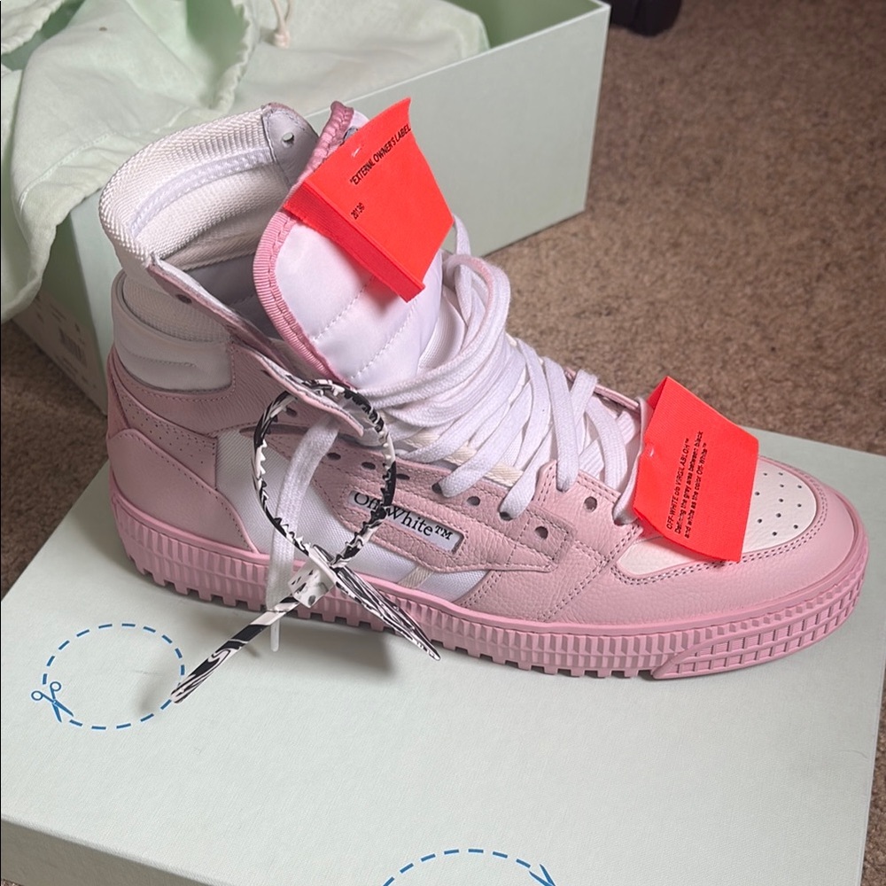 Women's Pink Off White 3.0 Lace Up Sneaker
